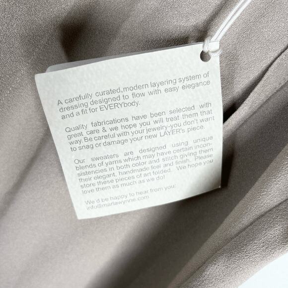 Wynne Layers Marla Wynne Pants Taupe XL Crepe Cropped New - Picture 8 of 13